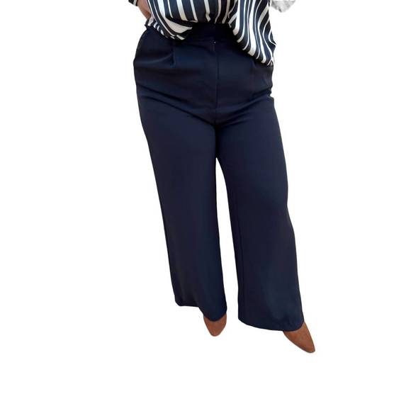 NEW UMGEE raella solid point wide pants in black - Picture 1 of 3
